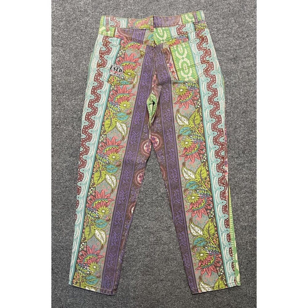 Vtg Get Used By Elie High-Waisted Patterned Jeans 30 Multicolor Women's Retro - Picture 2 of 7